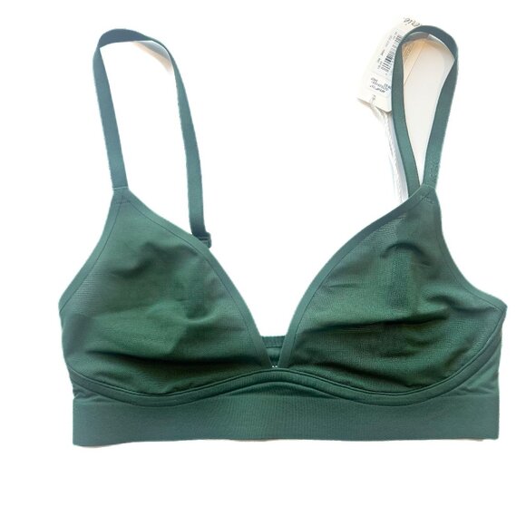 NWT Aerie Smoothez Mesh Triangle Bralette Bra Green Size XS NEW - Picture 1 of 9